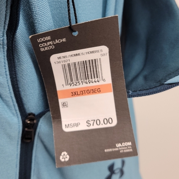 Under Armour UPF 30 Playoff 2.0 Long Sleeve 1/4 Zip Pullover Size 3XL - Picture 14 of 15